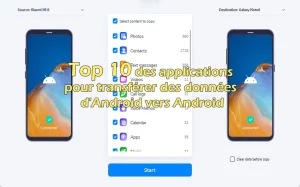 Meilleurs application de transfer donnees android vers android