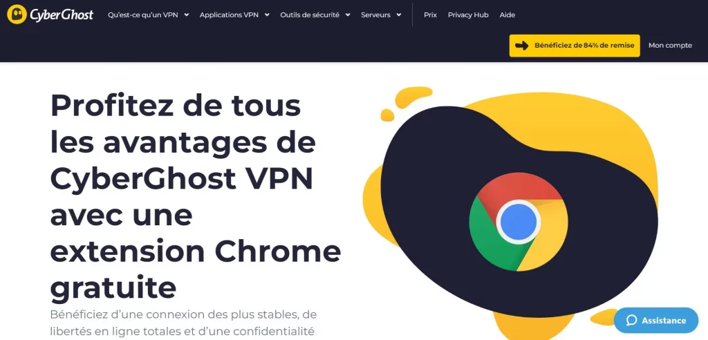 la meilleure extension VPN pour Google Chrome Cyberghost
